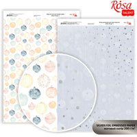 Carte per scrapbooking Drops A4 – pois argento 1