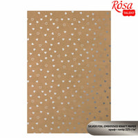 Carte per scrapbooking con elementi metallizzati A4 – cuori argentati