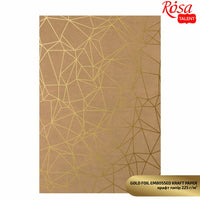 Carte per scrapbooking con elementi metallizzati A4 – poligono dorato