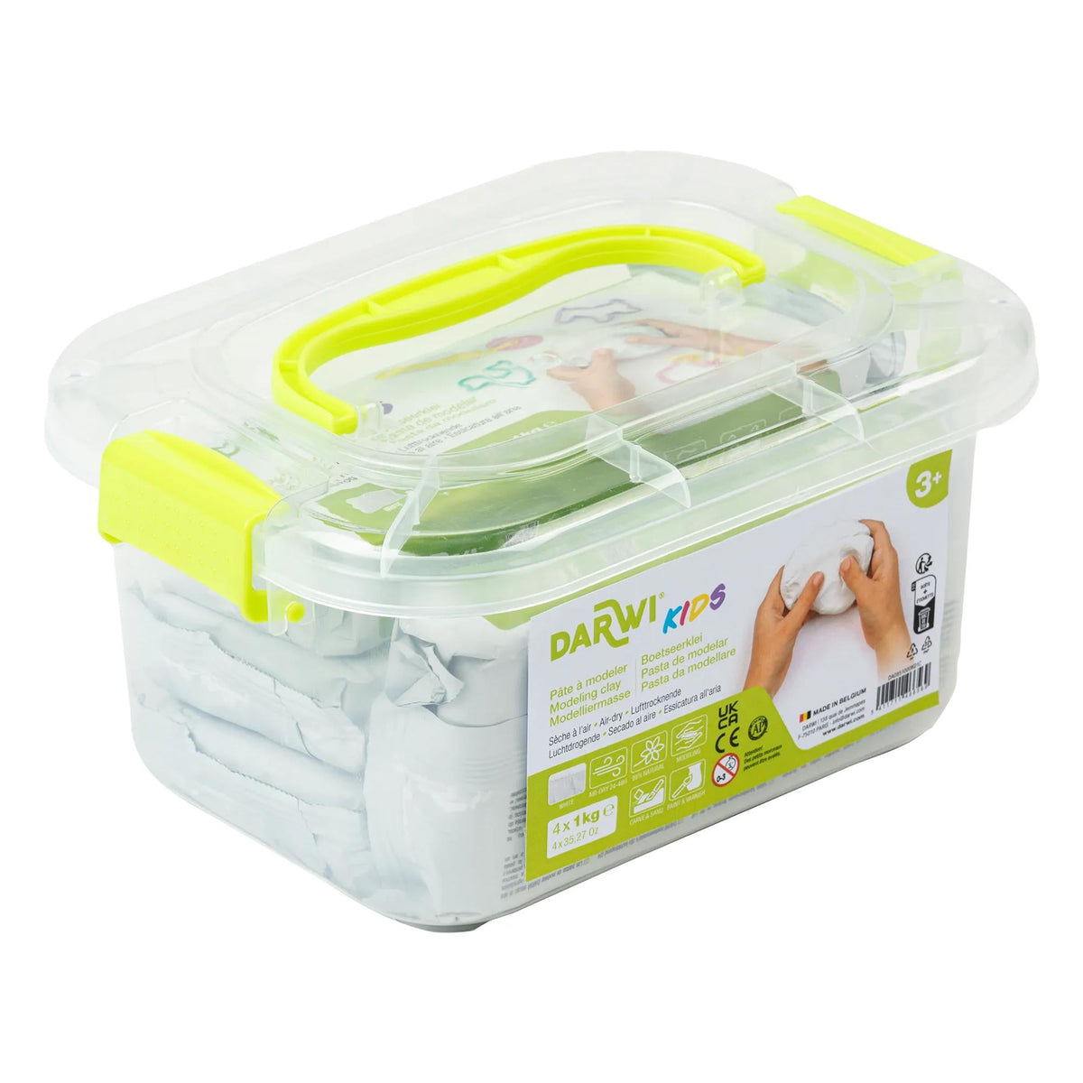 Pasta modellabile autoindurente DARWI Kids bianca 4 x 1000 g