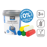 Pasta modellabile Creall Super soft 5 × 90 g in vasetto, colori assortiti