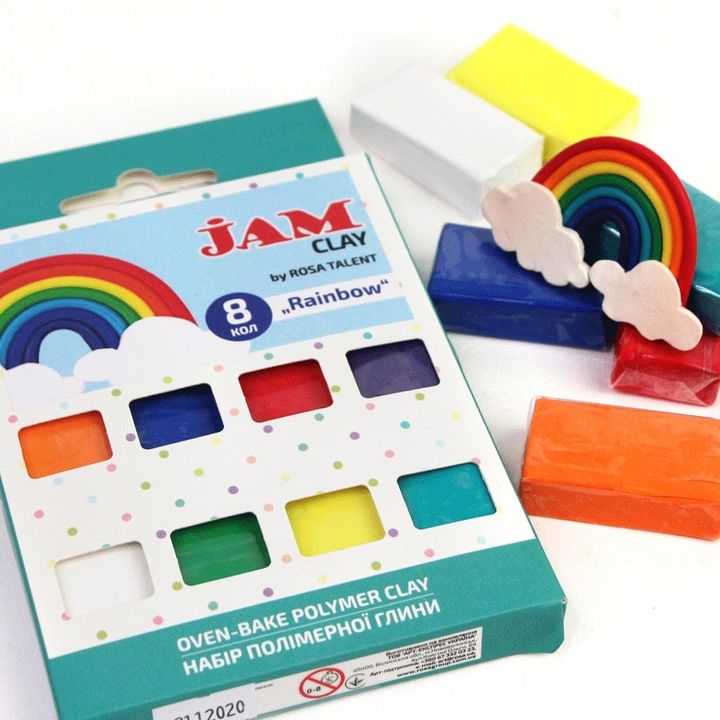 Pasta polimerica Rosa Talent - set Rainbow 8 x 20 g — immagine 2