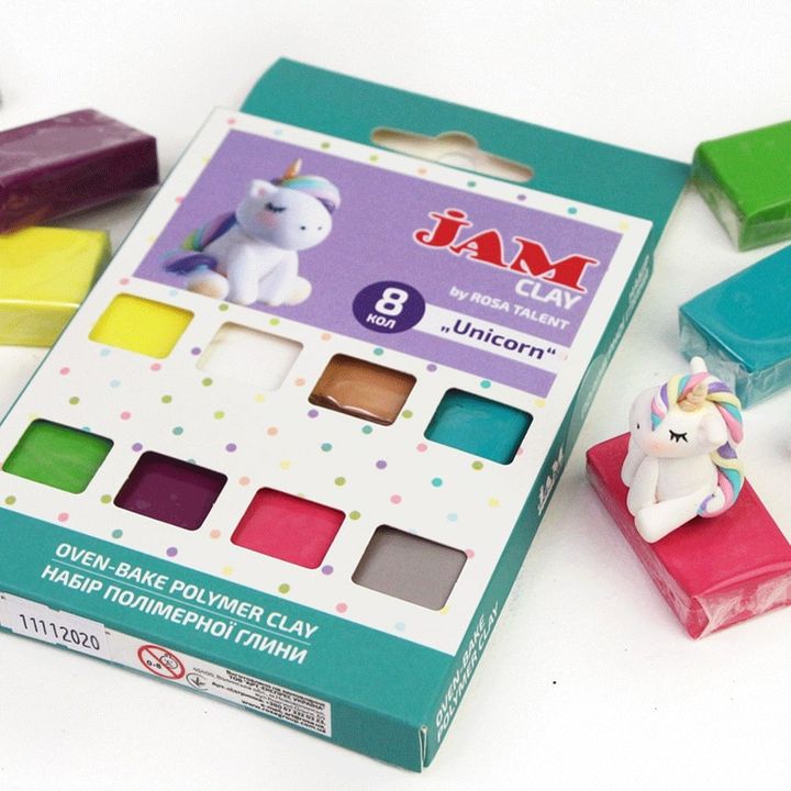 Pasta polimerica Rosa Talent - set Unicorn 8 x 20 g — immagine 2