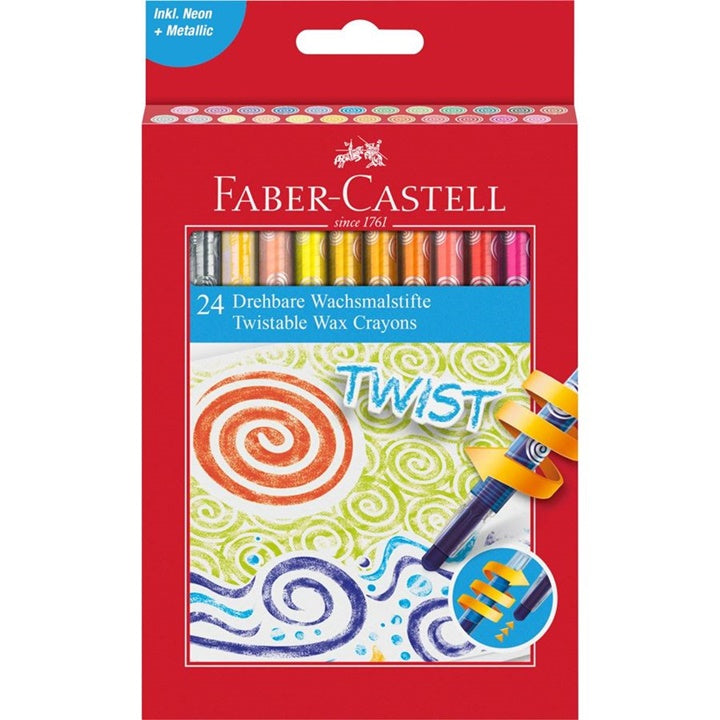 Pastelli a cera Faber Castell Twist – 12 pz