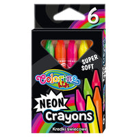 Pastelli a cera neon Colorino 6 pz.