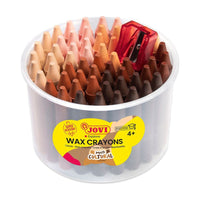 Pastelli a cera tondi JOVI Jumbo tonalità della pelle - set da 60 pz con temperamatite