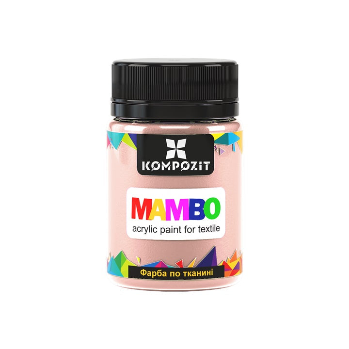 MAMBO Pittura acrilica pastello per tessuti e pelle 50ml – 104 rosa-beige