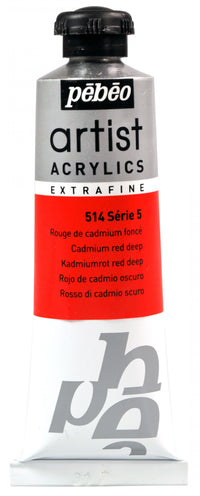 Colore acrilico Pebeo Artist 37 ml – Rosso cadmio scuro