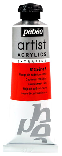 Colore acrilico Pebeo Artist 37 ml – Rosso cadmio chiaro