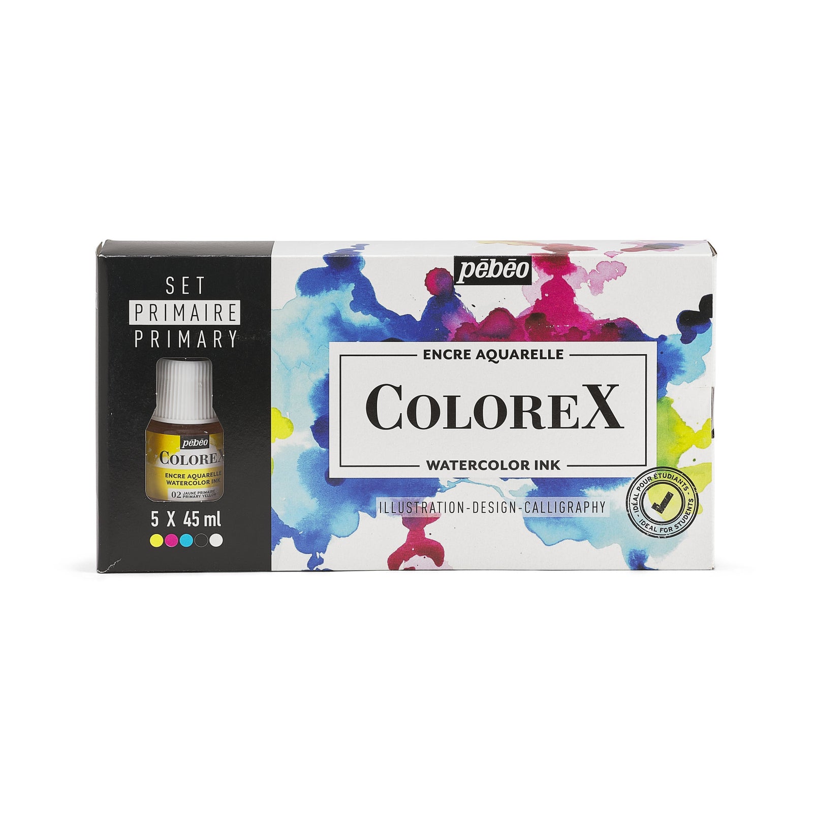 Pebeo Colorex set di inchiostri per acquerello 5 x 45 ml