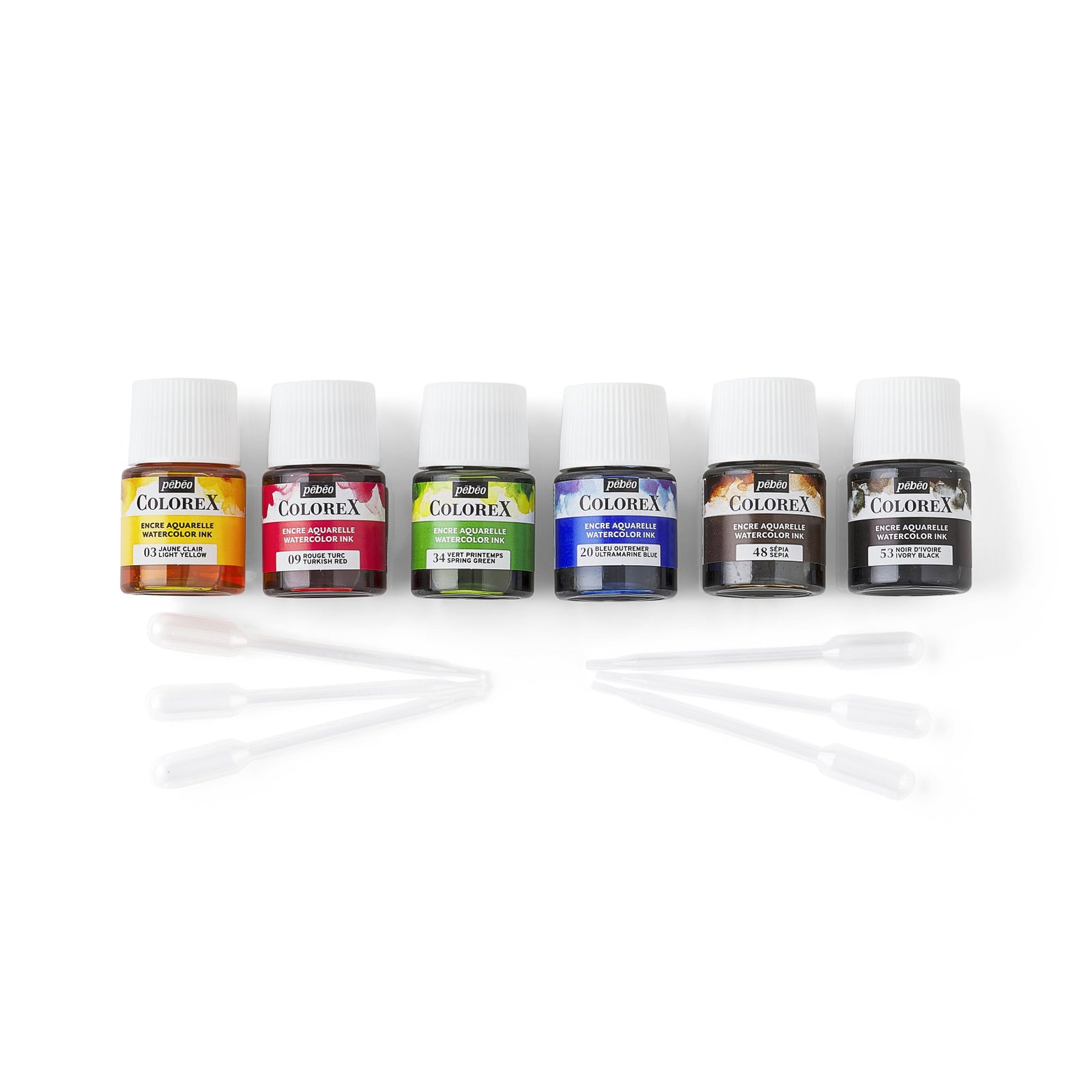 Pebeo Colorex set di colori acquerello 6 x 20 ml