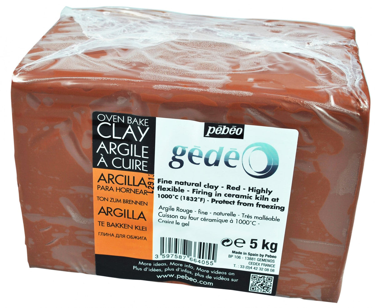 Pebeo Gédéo argilla da vasaio 5 kg rossa – 5 kg červená