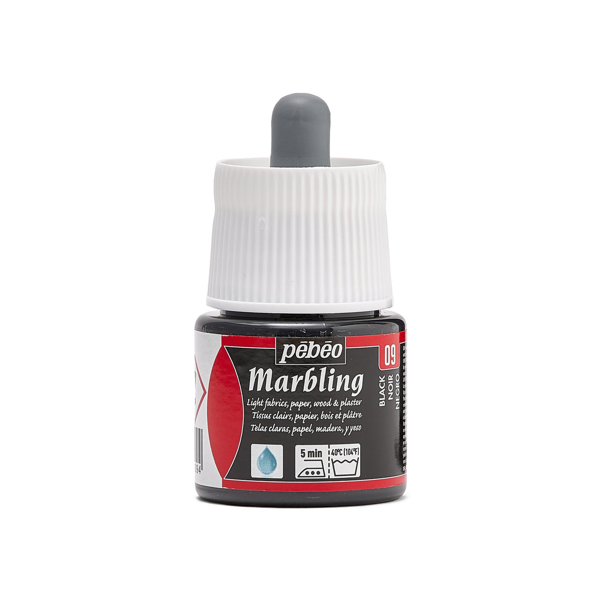Colore per marmorizzazione Pebeo Marbling 45 ml – Nero