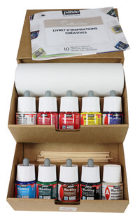 Pebeo Marbling set di colori per marmorizzazione 10 x 45 ml
