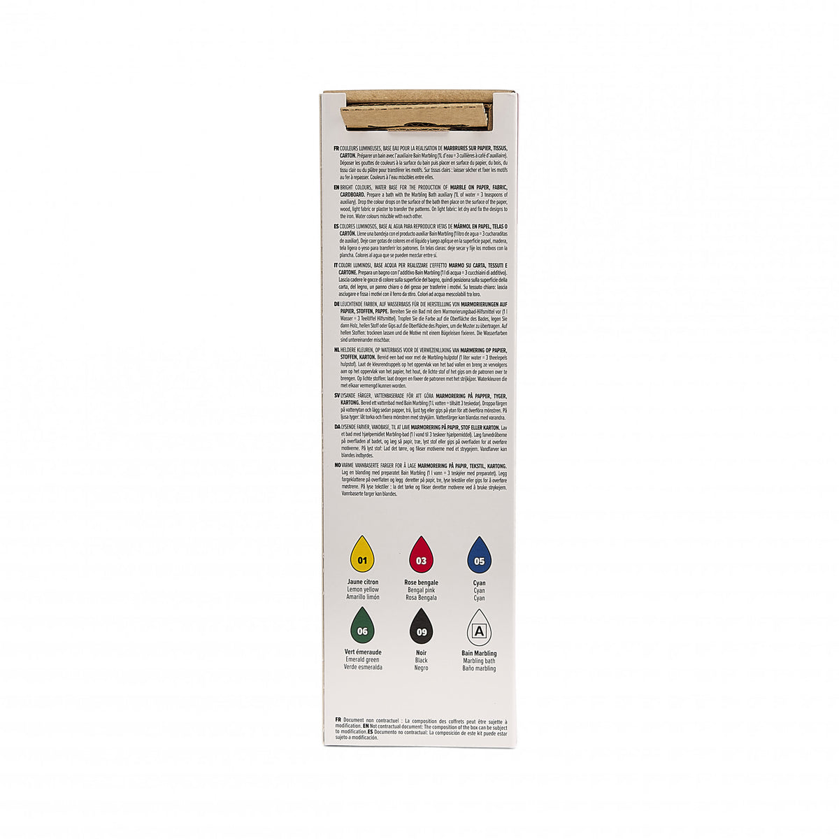 Pebeo Marbling set di colori per marmorizzazione 6 x 20 ml