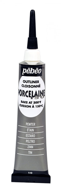 Pebeo Porcelaine 150 contorno a rilievo per porcellana 20 ml – Peltro
