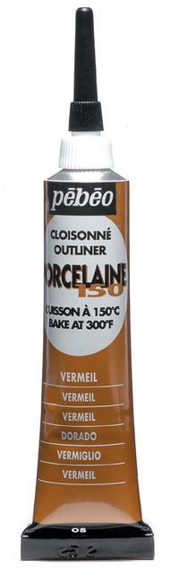 Pebeo Porcelaine 150 contorno a rilievo per porcellana 20 ml – Oro vermeil