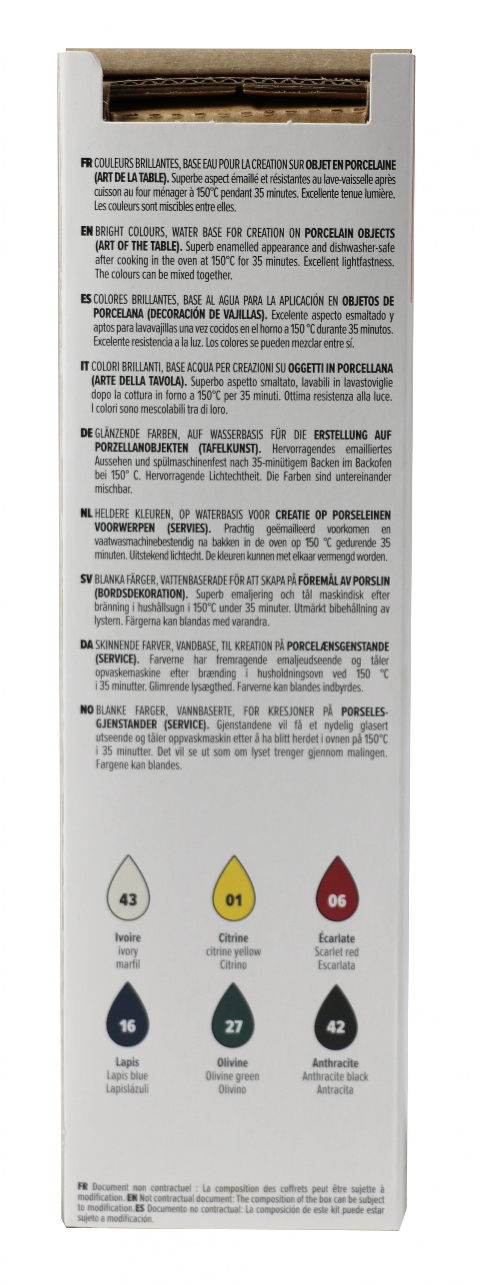 PEBEO Porcelaine 150 set di colori per porcellana 6 x 20 ml