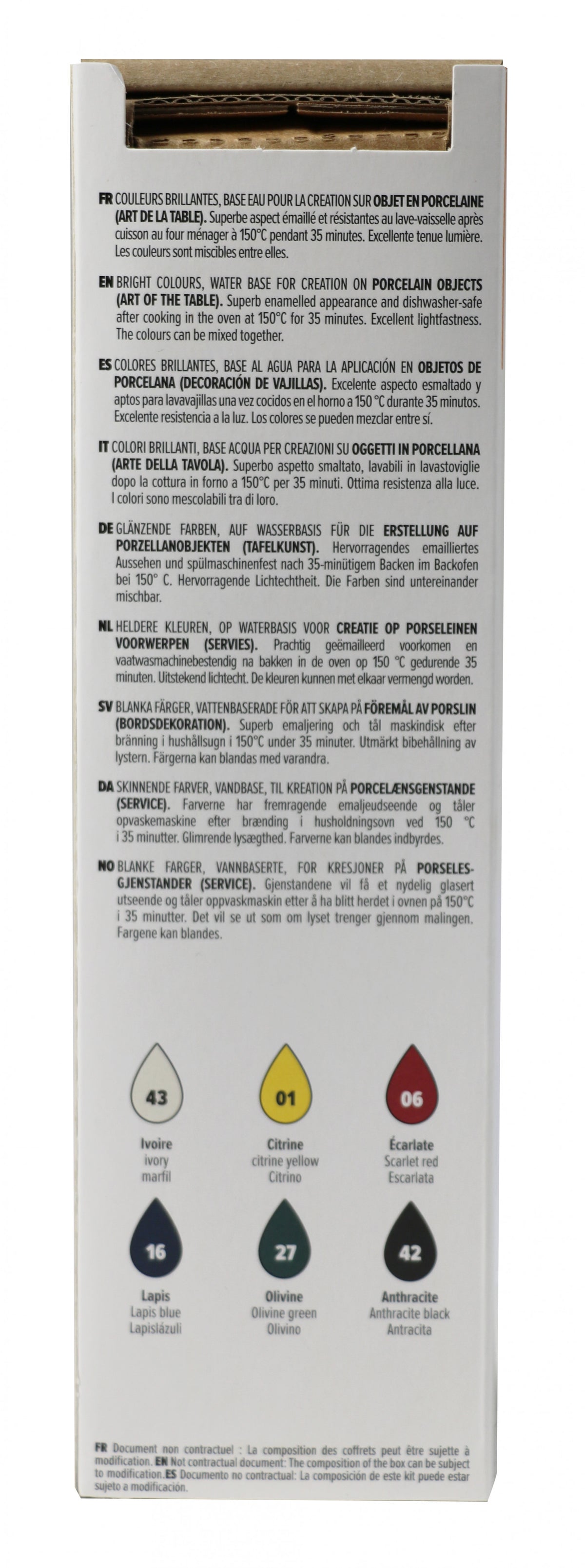 PEBEO Porcelaine 150 set di colori per porcellana 6 x 20 ml