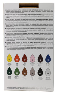 Pebeo Porcelaine 150 set di colori per porcellana 12 x 20 ml Exploration 2