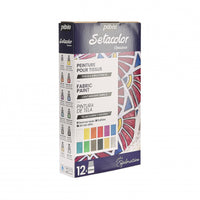 Pebeo Setacolor set di colori coprenti per tessuti 12 x 20 ml