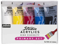 Pebeo Studio Acrylic set di colori acrilici 5 x 100 ml