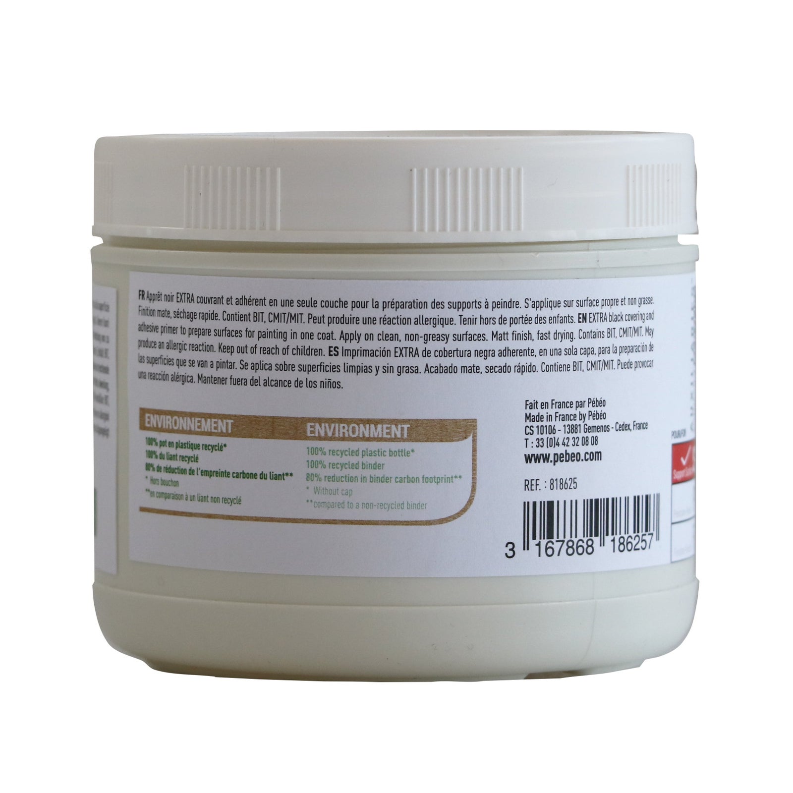 Pebeo Studio Acrylics gesso acrilico nero 475 ml
