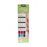 Pebeo Vitrea 160 set di colori lucidi per vetro 6 x 20 ml