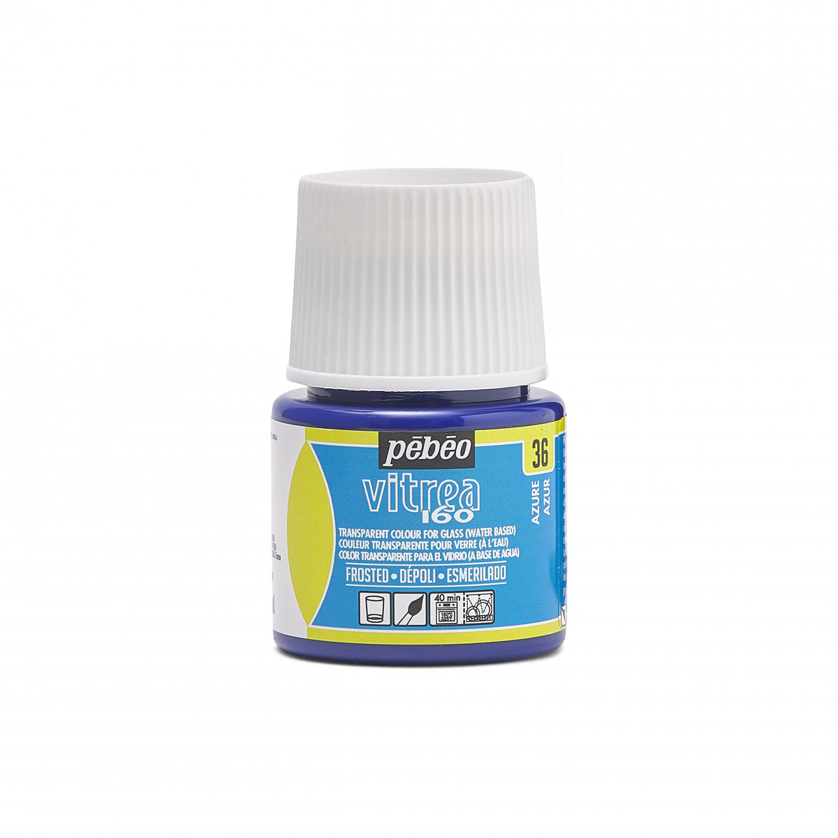 Pebeo Vitrea 160 colore per vetro effetto vetrata 45 ml – Azzurro