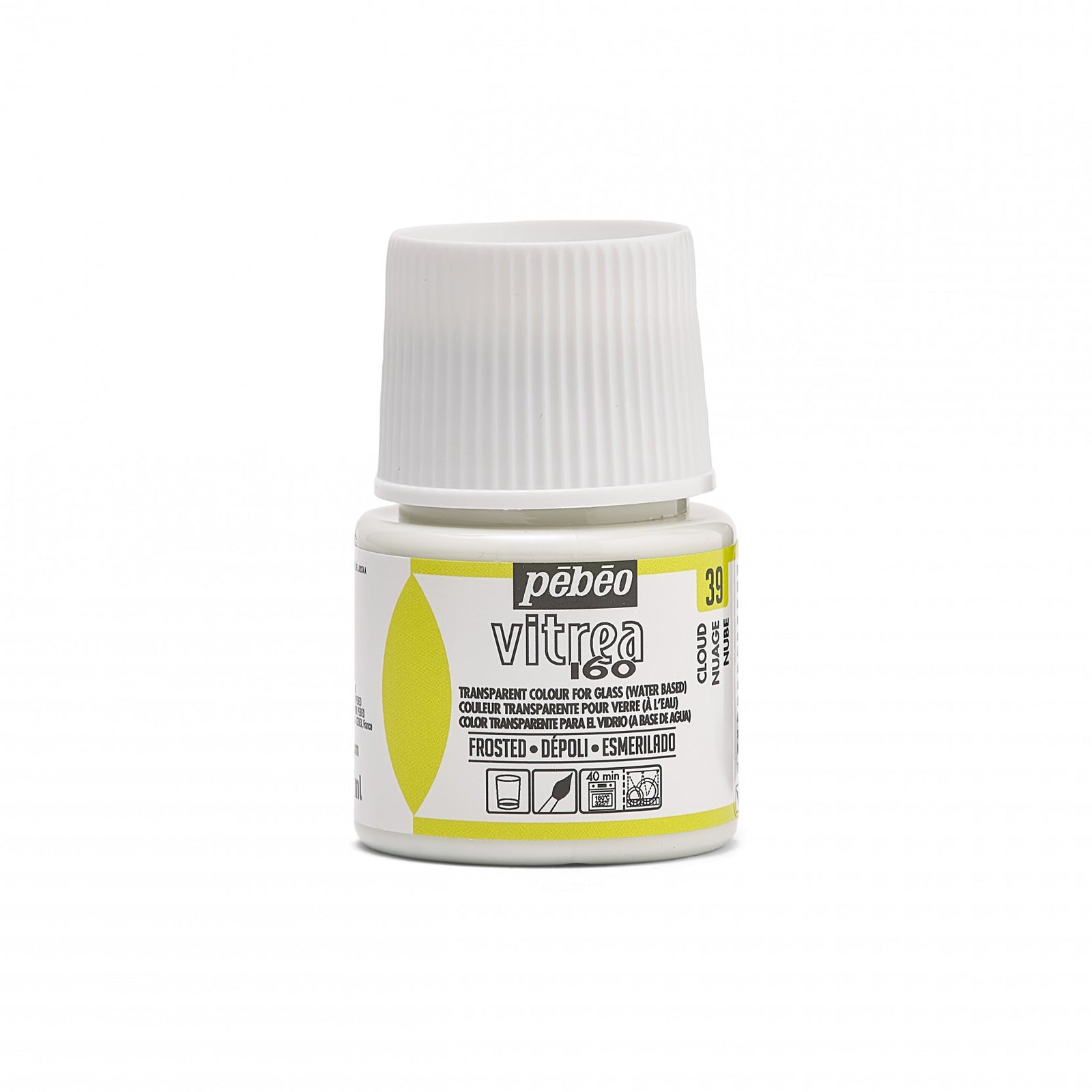 Pebeo Vitrea 160 colore per vetro effetto vetrata 45 ml – Nuvola