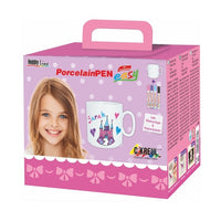 Penna in porcellana per bambine - KREUL - set di 4 pezzi con tazza