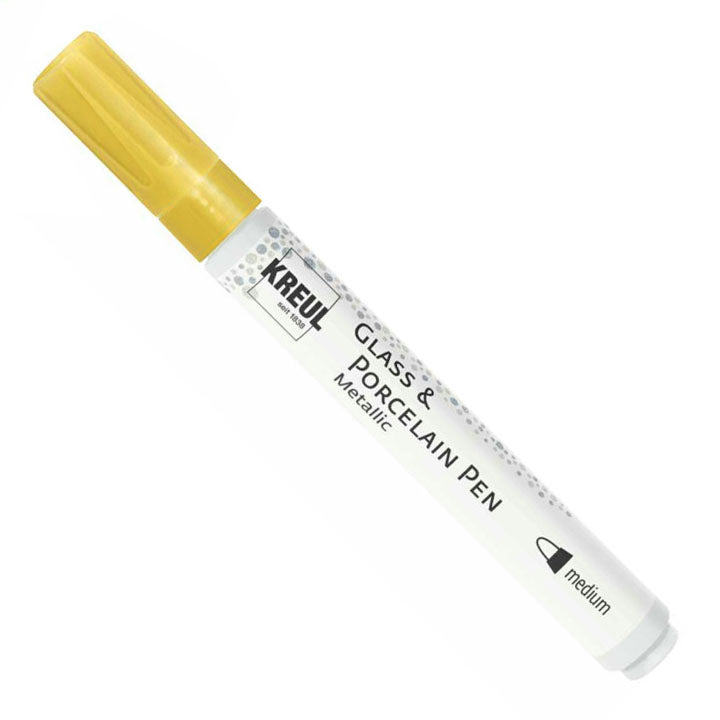 Penna in vetro e porcellana KREUL Metallic / Neon | Varie tonalità - Giallo metallizzato