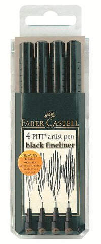 Pennarelli a pennelli set 4 XS-S-F-M nero