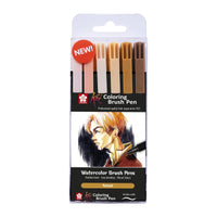 Pennarelli acquerellabili a pennello SAKURA Koi Ritratto / set di 6