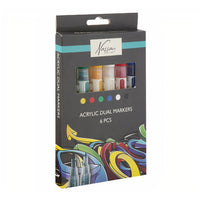 Pennarelli acrilici DUAL Nassau Fine Art - set da 6 pz — immagine 1