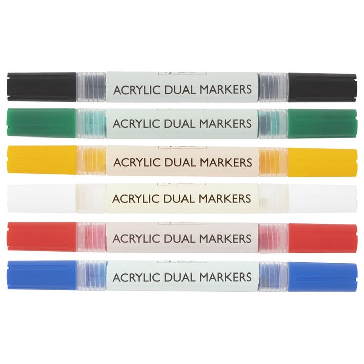 Pennarelli acrilici DUAL Nassau Fine Art - set da 6 pz — immagine 2