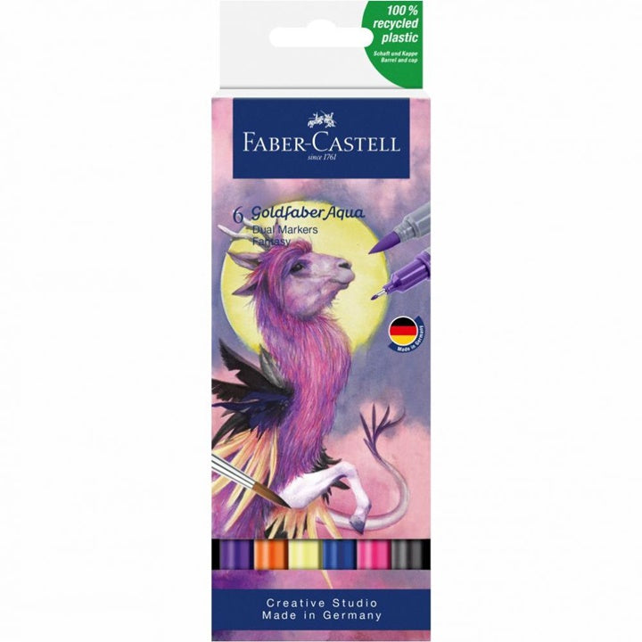 Pennarelli ad acquerello Goldfaber Aqua Dual set Fantasy - 6 pz