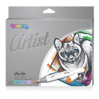 Pennarelli bifacciali per schizzi Colorino Artist 12 pz.