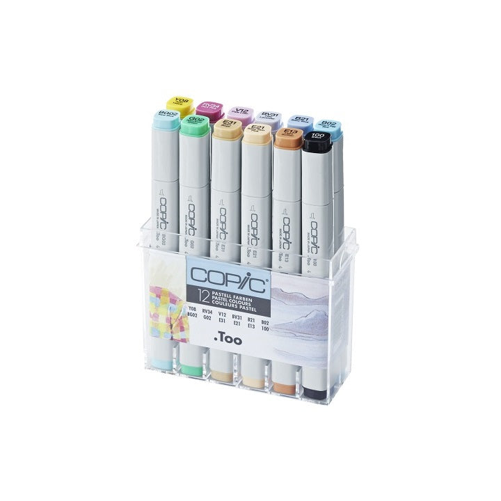 Pennarelli COPIC Classic Pastel Colours - set 12 pezzi
