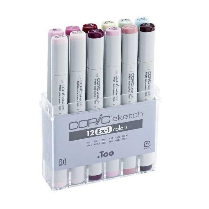 Pennarelli COPIC Sketch Ex-1 - set di 12 pezzi