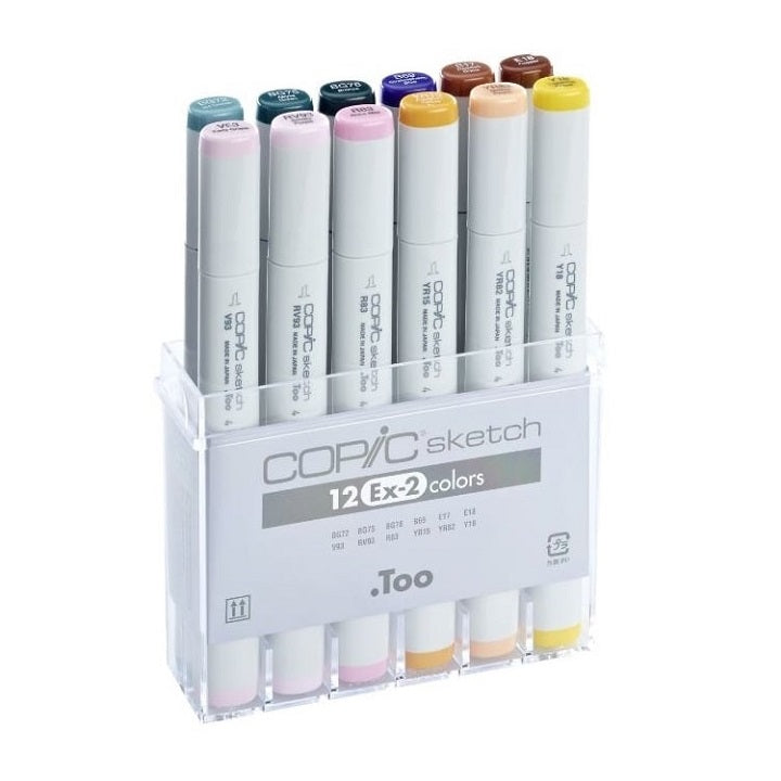 Pennarelli COPIC Sketch Ex-2 set di 12 pezzi