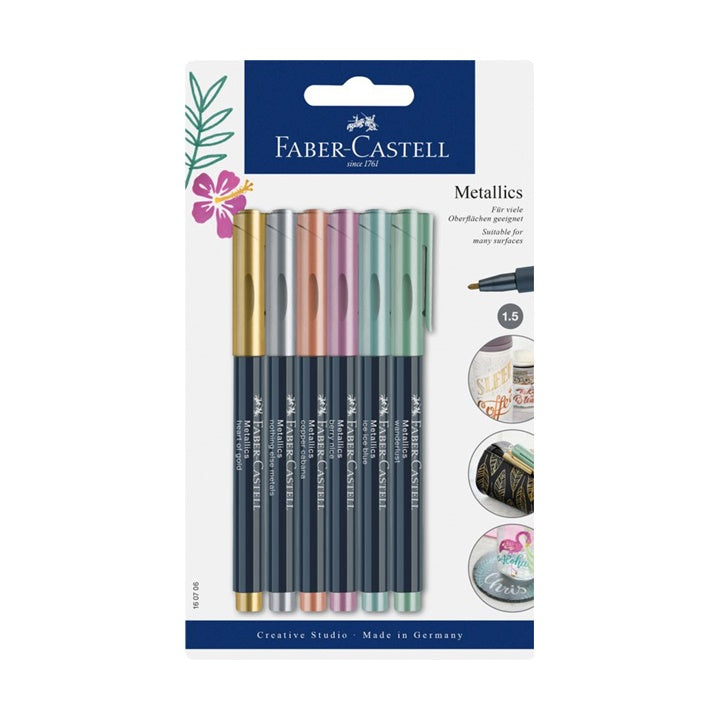 Pennarelli metallici Faber-Castell 6 pezzi