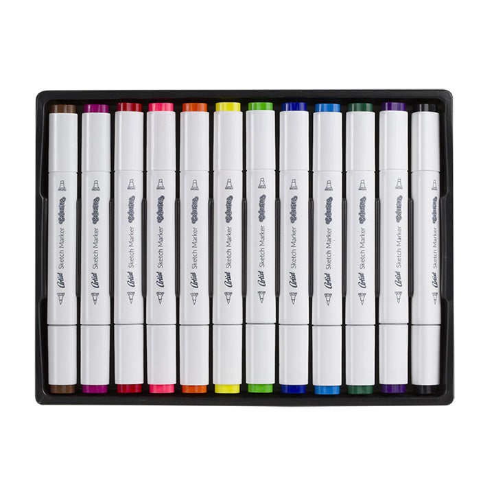 Pennarelli per schizzi bifacciali Colorino Artist 12 pz.