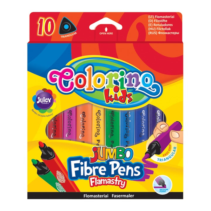 Pennarelli triangolari JUMBO Colorino 10 pz.