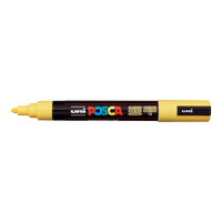 Pennarello acrilico Posca PC-5M, 1,8 – 2,5 mm, Giallo Paglia (73)