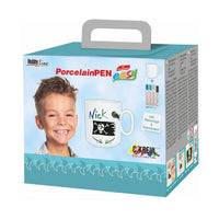 Pennarello in porcellana per bambini - KREUL - set di 4 pezzi con tazza