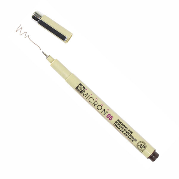 Pennarello per disegno tecnico SAKURA Pigma Micron SEPIA | scegliere spessore