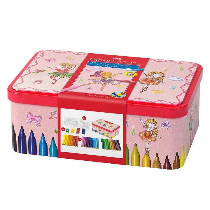Penne a feltro Faber-Castell Connector Balerina Box - 33 pz
