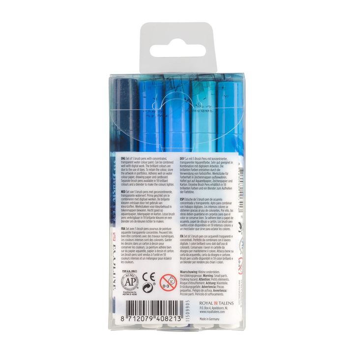 Penne acquerellabili Ecoline Brush Pen Blue