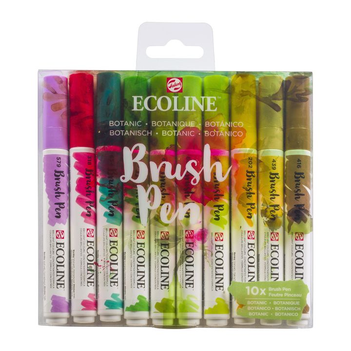 Penne acquerellabili Ecoline Brush Pen Botanic